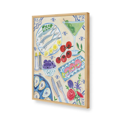 [Color:American Maple], Picture of art in a American Maple frame of the corner