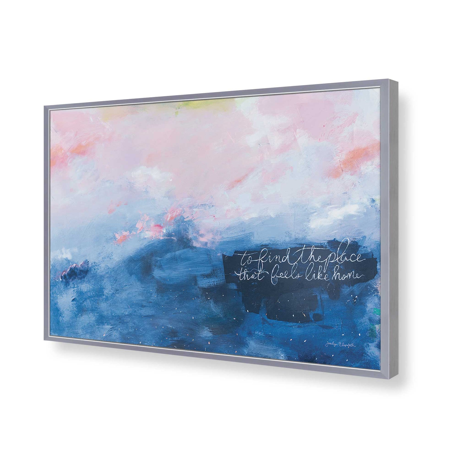 [Color:Polished Chrome], Picture of art in a Polished Chrome frame of the corner