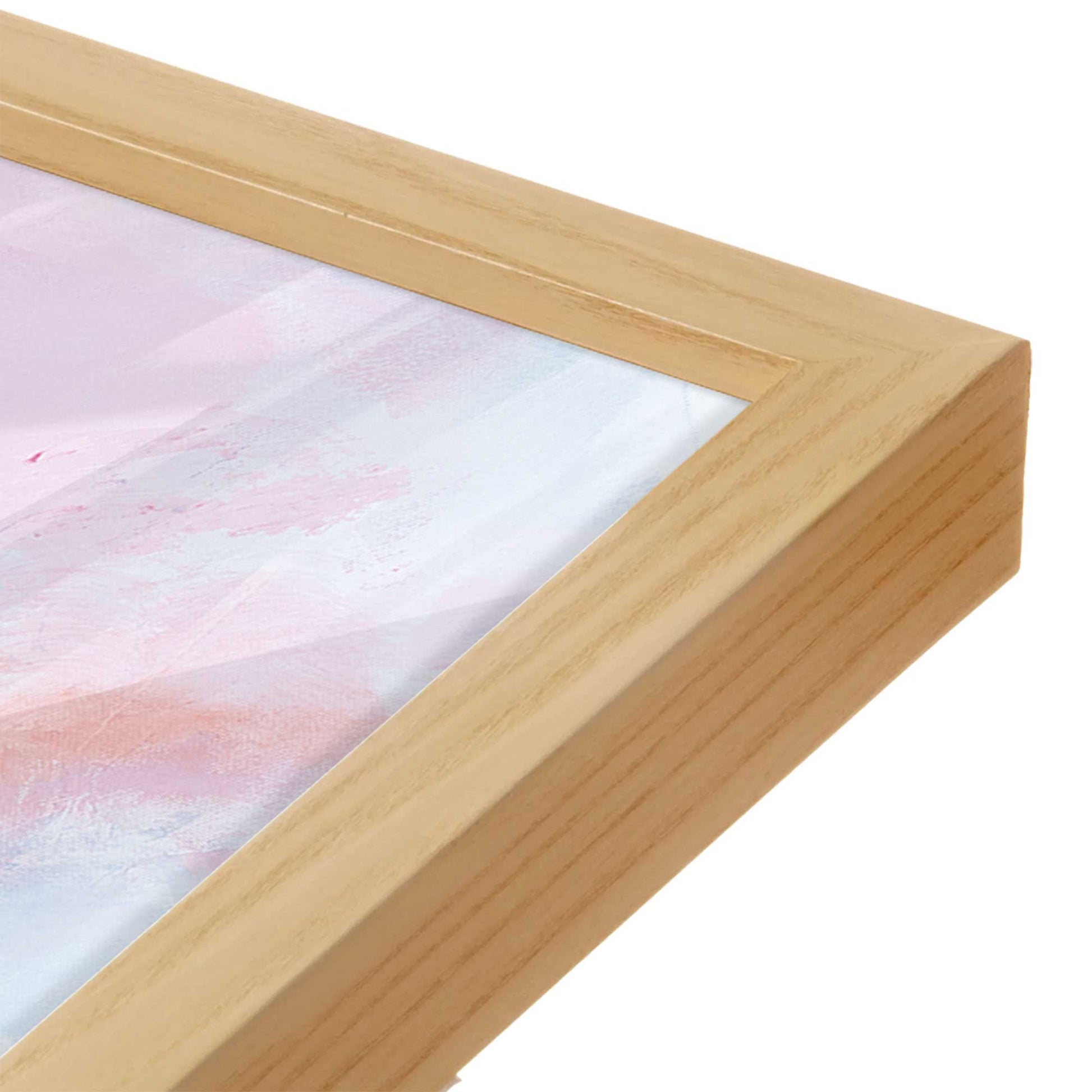 [Color:American Maple], Picture of art in a American Maple frame at an angle