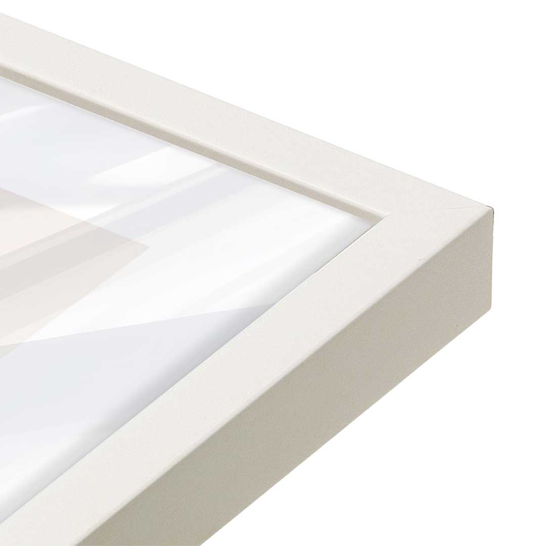 [Color:Opaque White], Picture of art in a Opaque White frame at an angle
