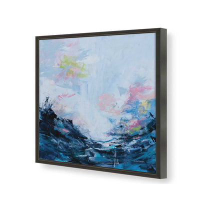 [Color:Satin Black], Picture of art in a Satin Black frame of the corner