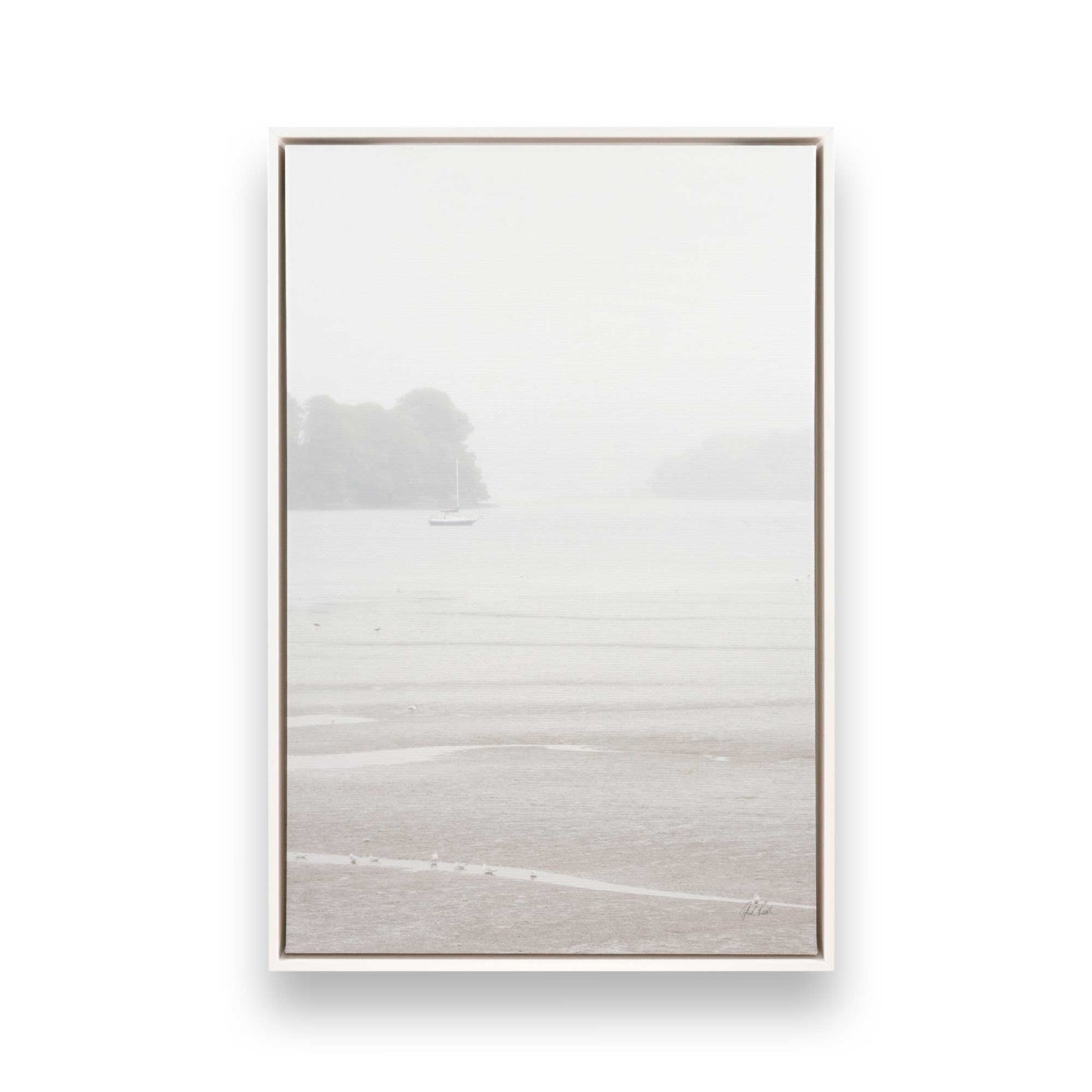 [Color:Opaque White], Picture of art in a White frame