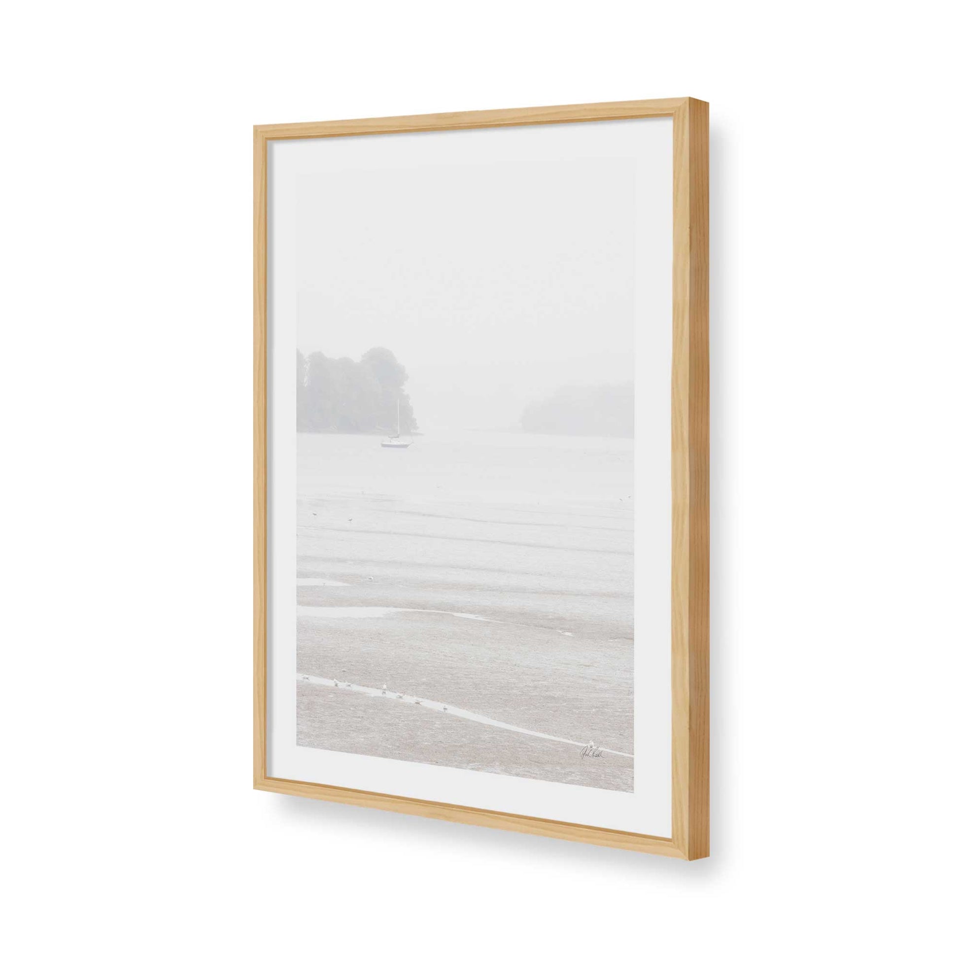 [Color:American Maple], Picture of art in a American Maple frame of the corner