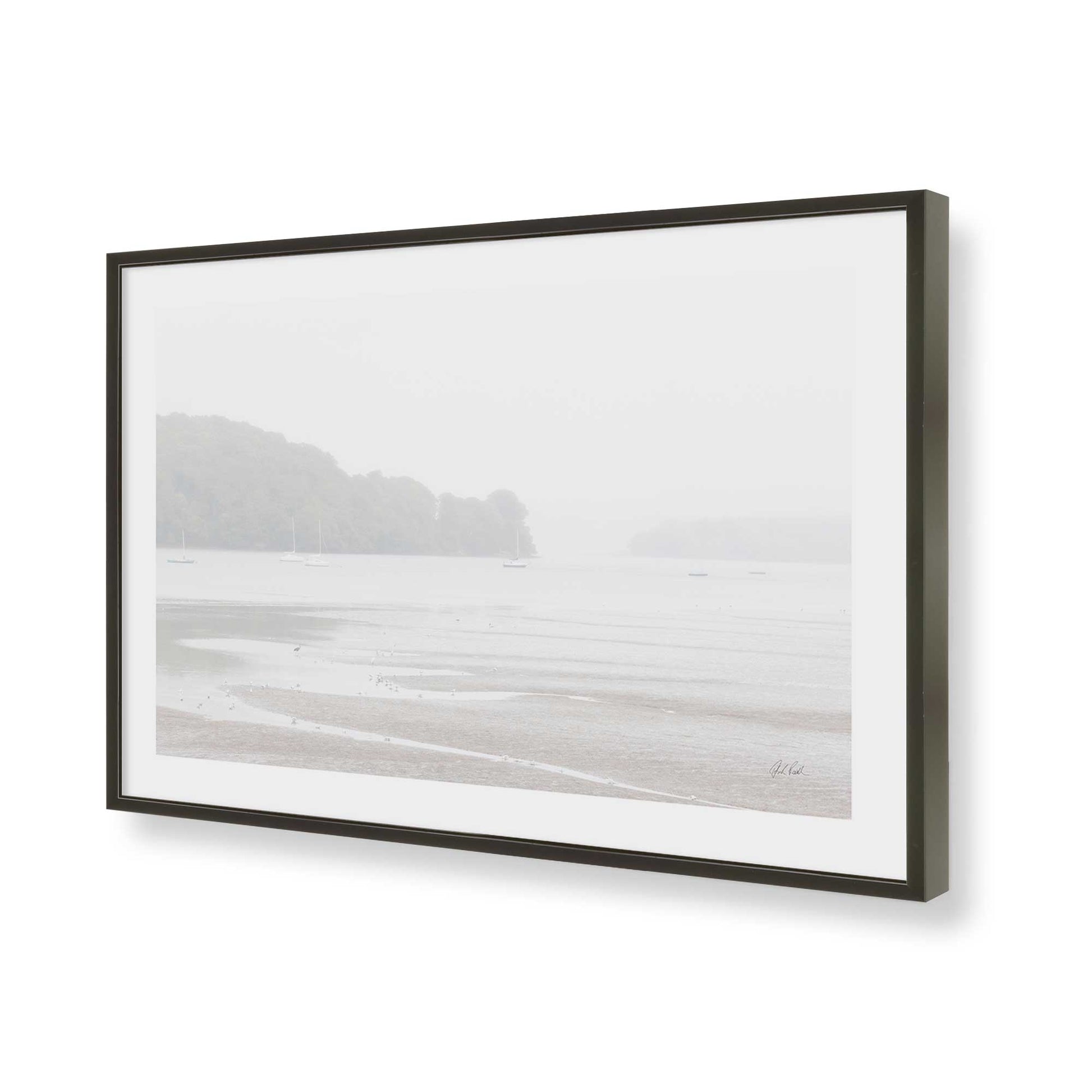 [Color:Satin Black], Picture of art in a Satin Black frame of the corner