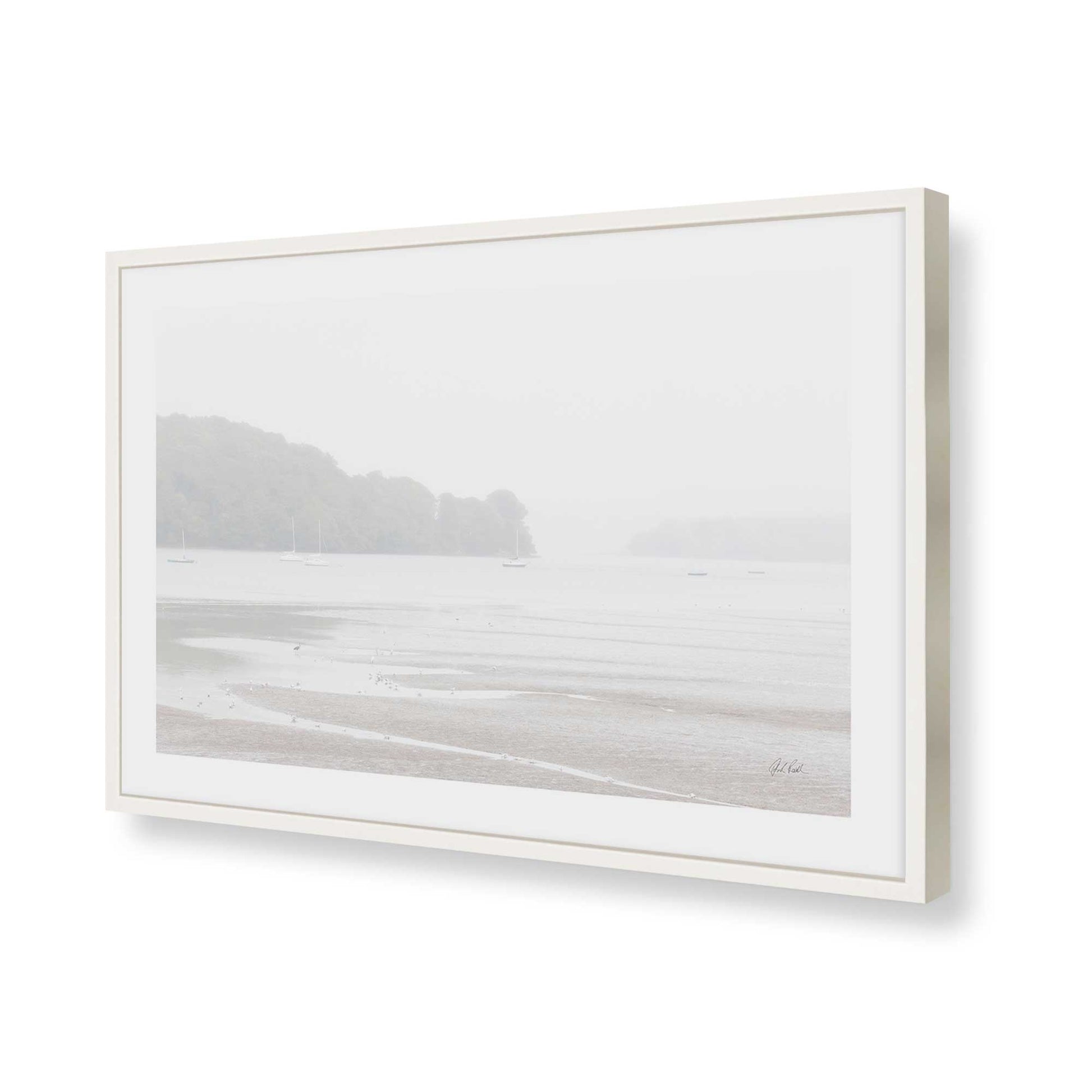 [Color:Opaque White], Picture of art in a Opaque White frame of the corner