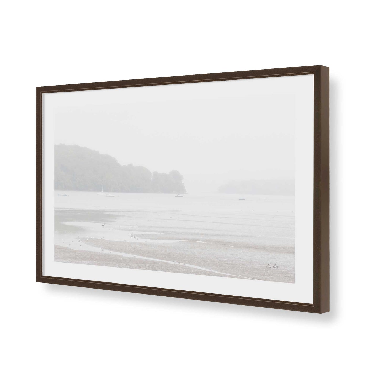 [Color:Brown], Picture of art in a Brown frame of the corner