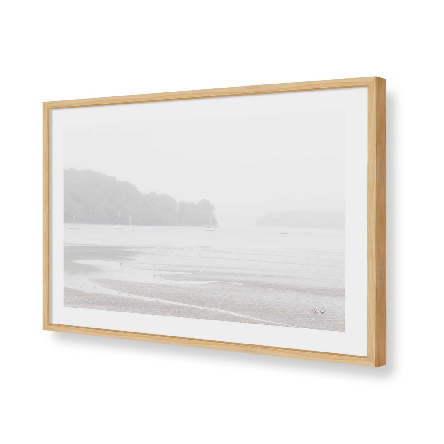 [Color:American Maple], Picture of art in a American Maple frame of the corner