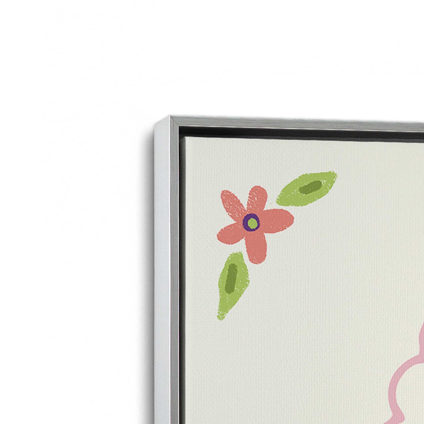 [Color:Polished Chrome], Picture of art in a Polished Chrome frame at an angle