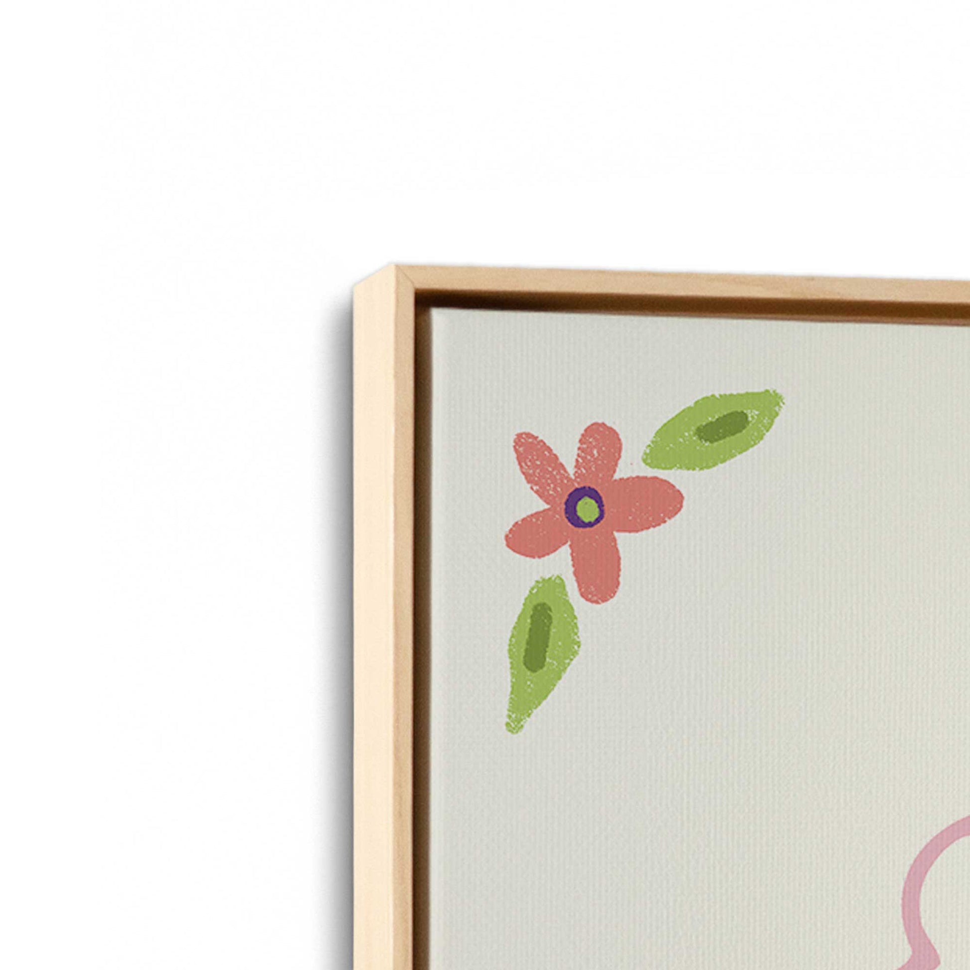 [Color:American Maple], Picture of art in a American Maple frame at an angle