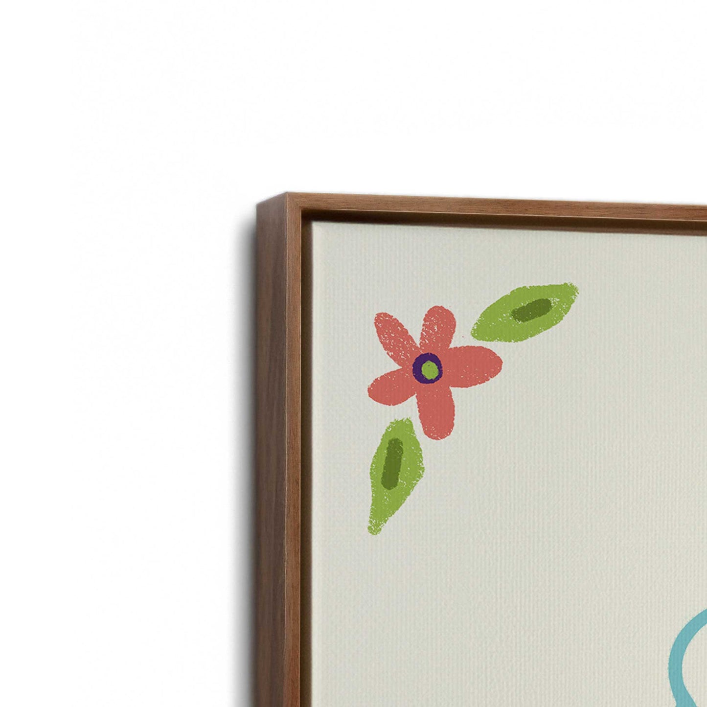 [Color:Walnut], Picture of art in a Walnut frame at an angle