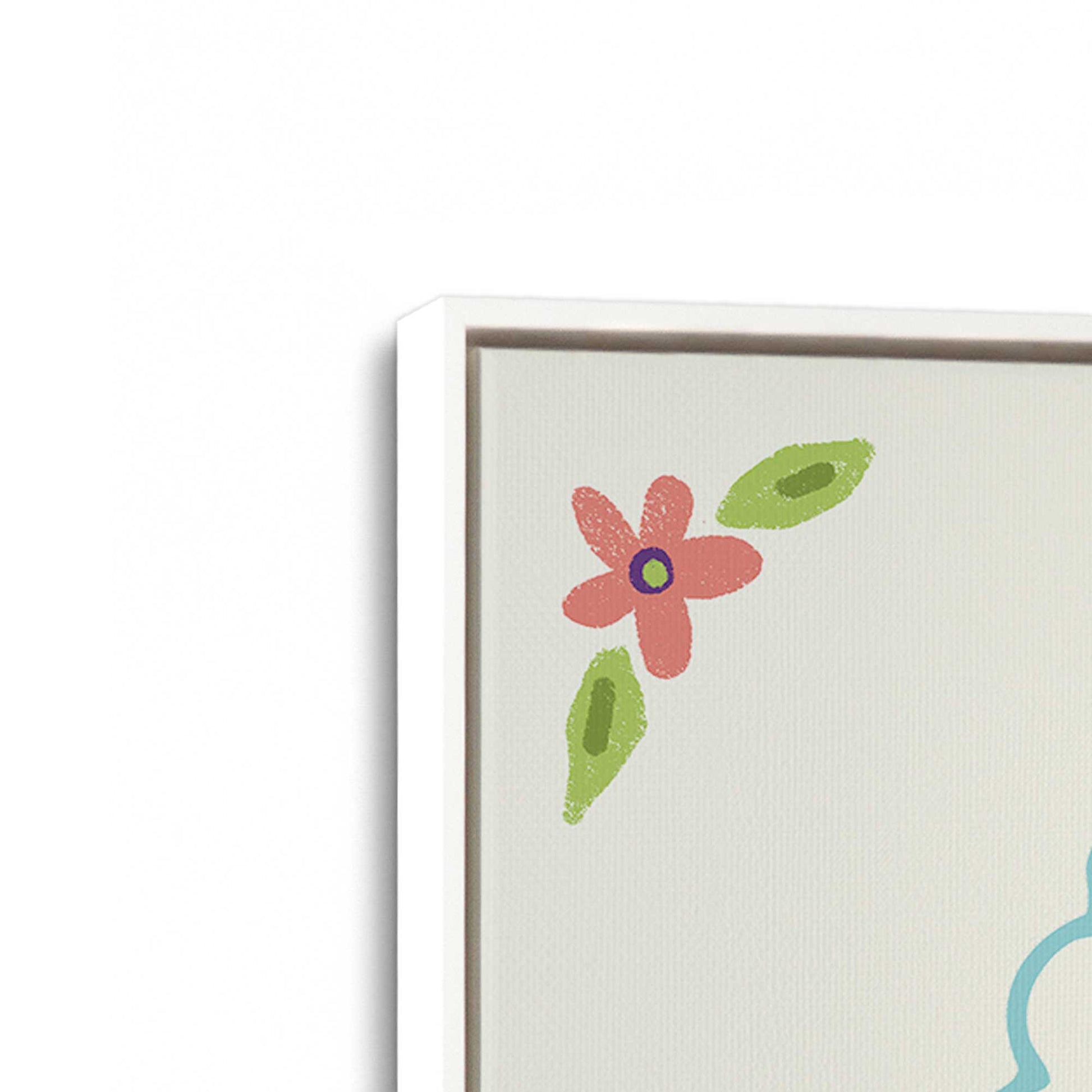 [Color:Opaque White], Picture of art in a White frame at an angle