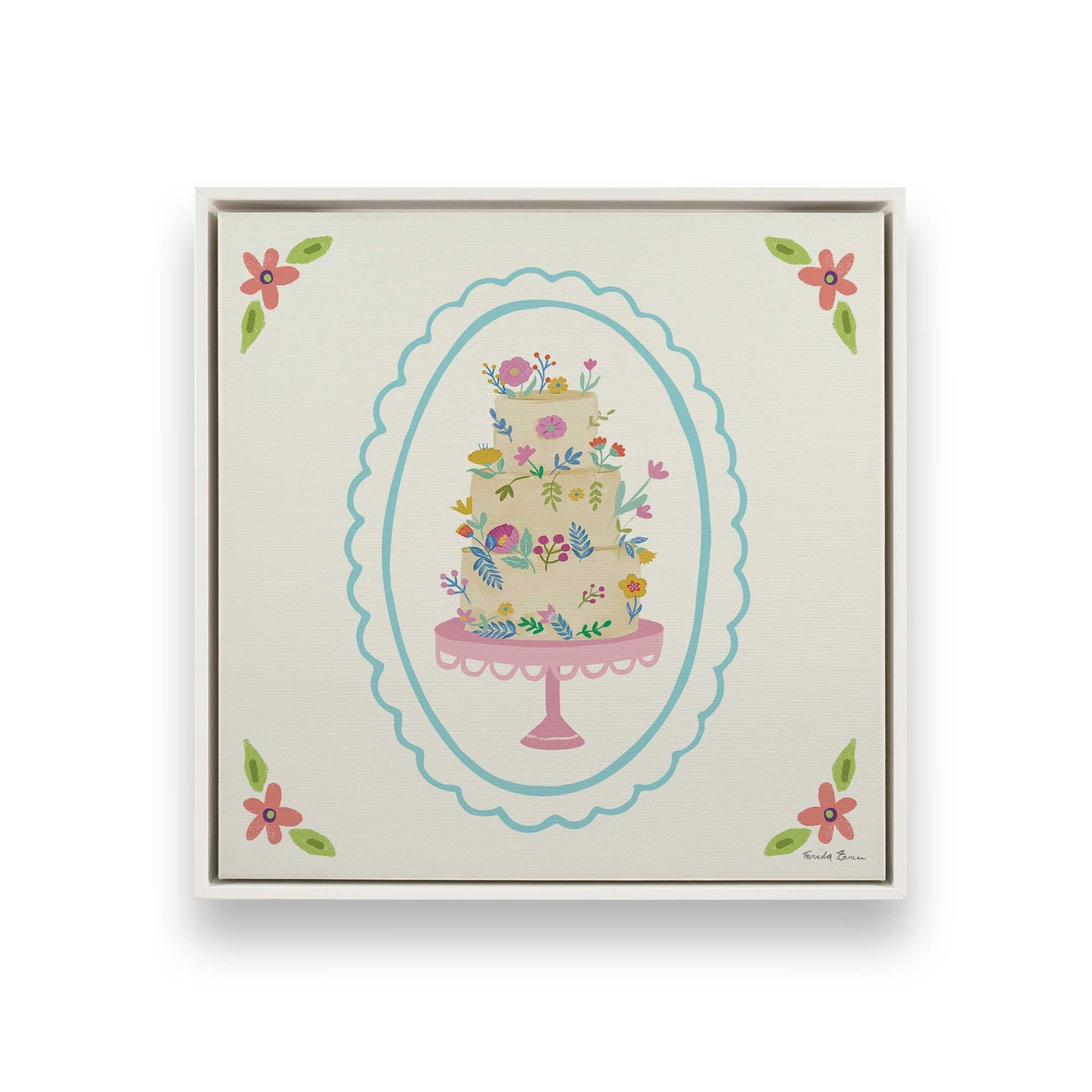 [Color:Opaque White], Picture of art in a White frame