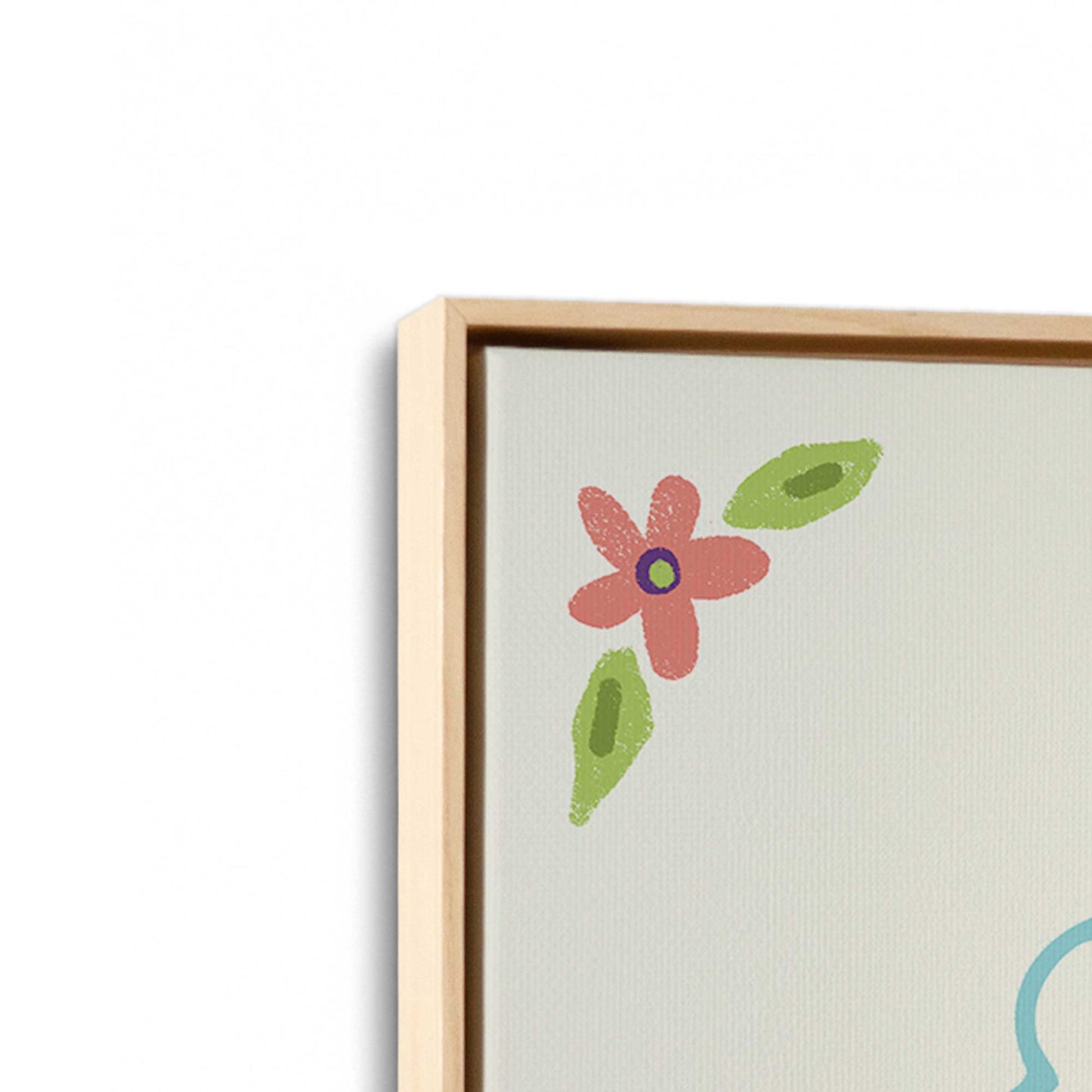 [Color:American Maple], Picture of art in a American Maple frame at an angle