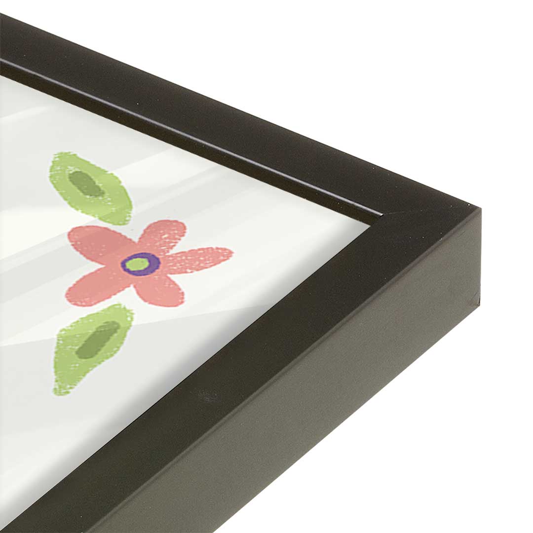 [Color:Satin Black], Picture of art in a Satin Black frame at an angle