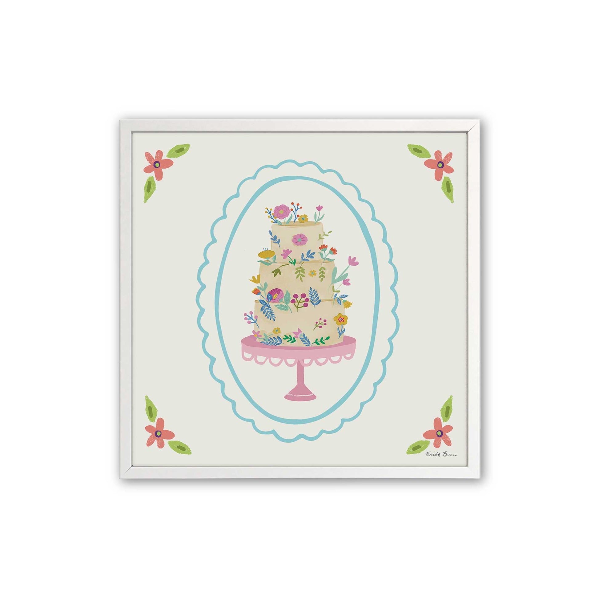 [Color:Opaque White], Picture of art in a Opaque White frame