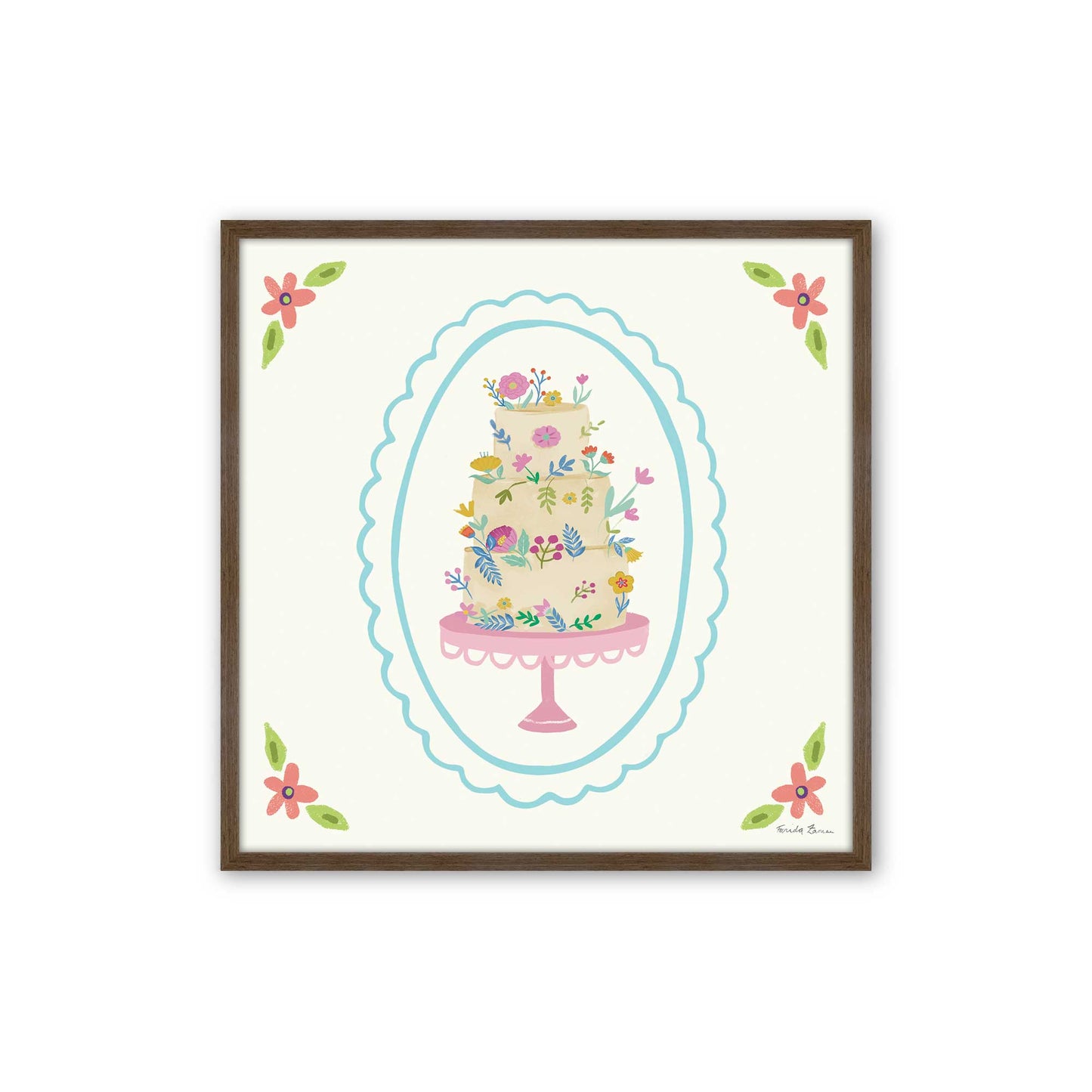 [Color:Walnut], Picture of art in a Walnut frame