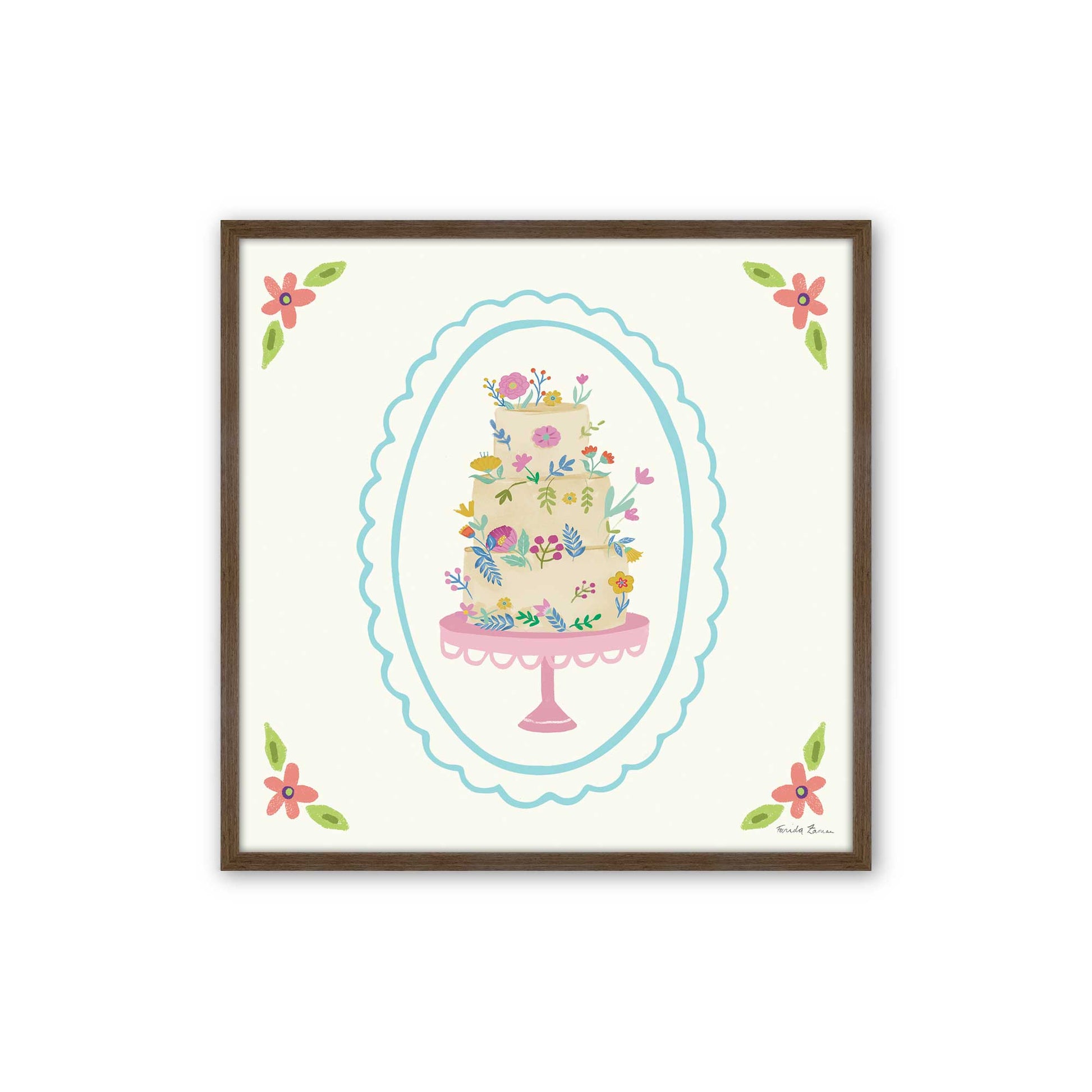[Color:Walnut], Picture of art in a Walnut frame