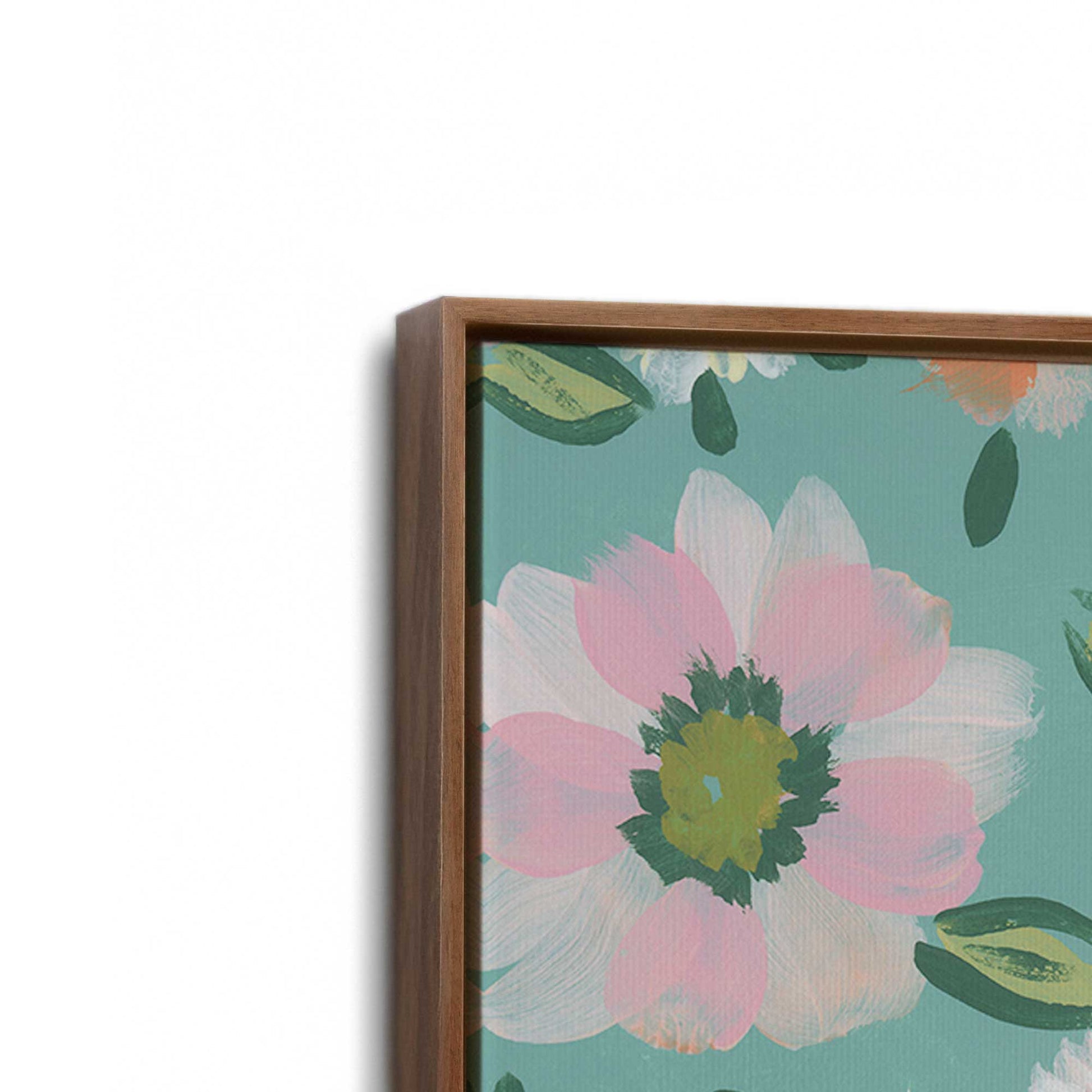 [Color:Walnut], Picture of art in a Walnut frame at an angle