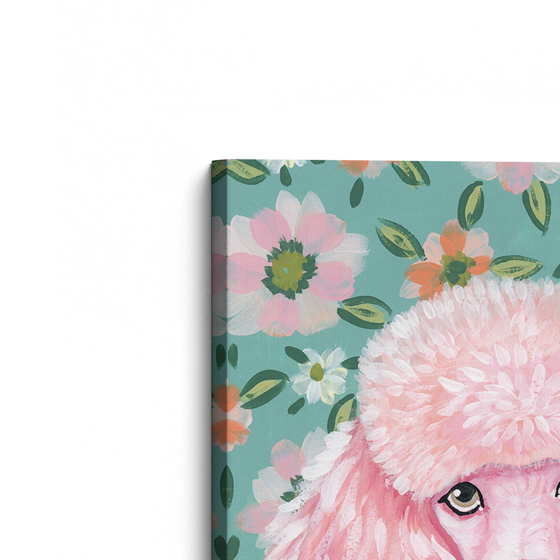 [Color:Stretched Canvas], Picture of the corner of the art