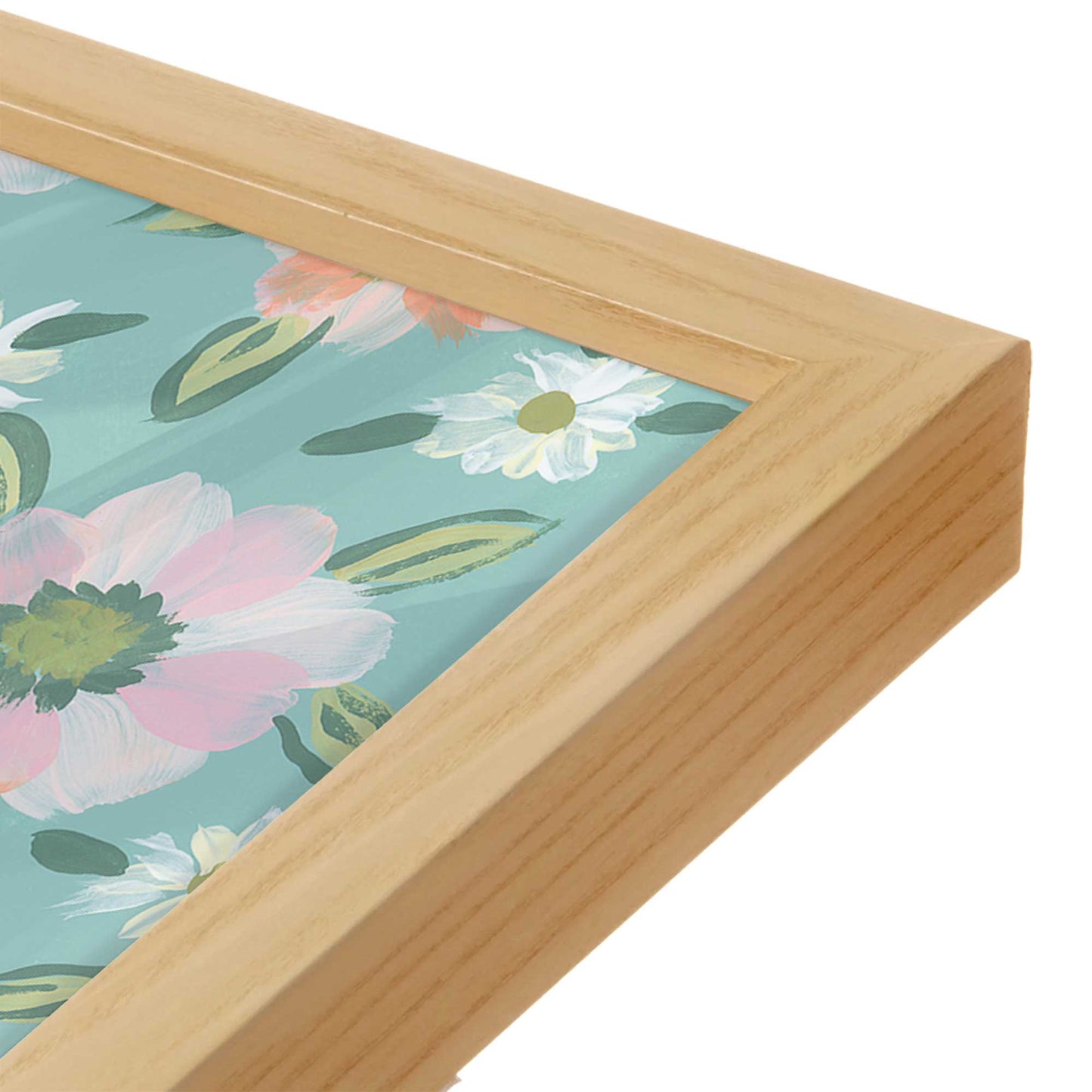[Color:American Maple], Picture of art in a American Maple frame at an angle