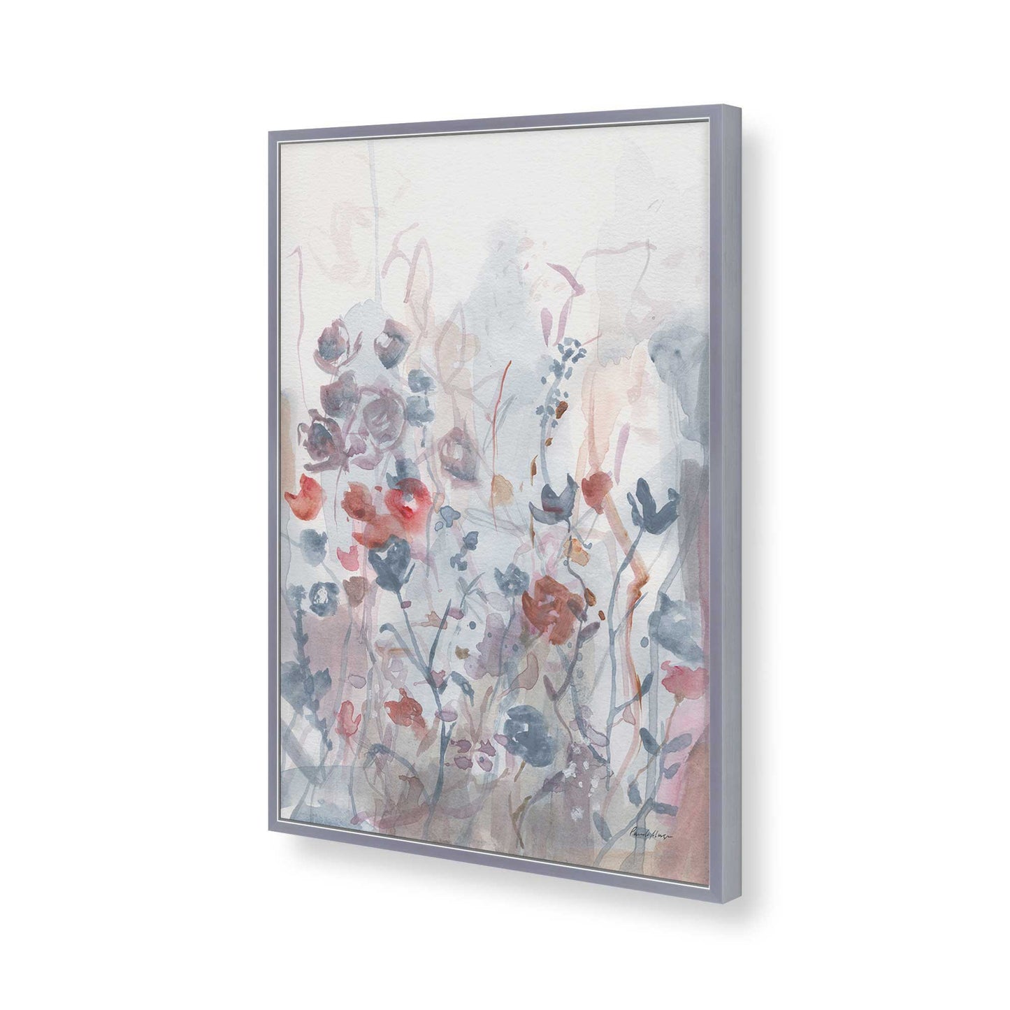 [Color:Polished Chrome], Picture of art in a Polished Chrome frame of the corner