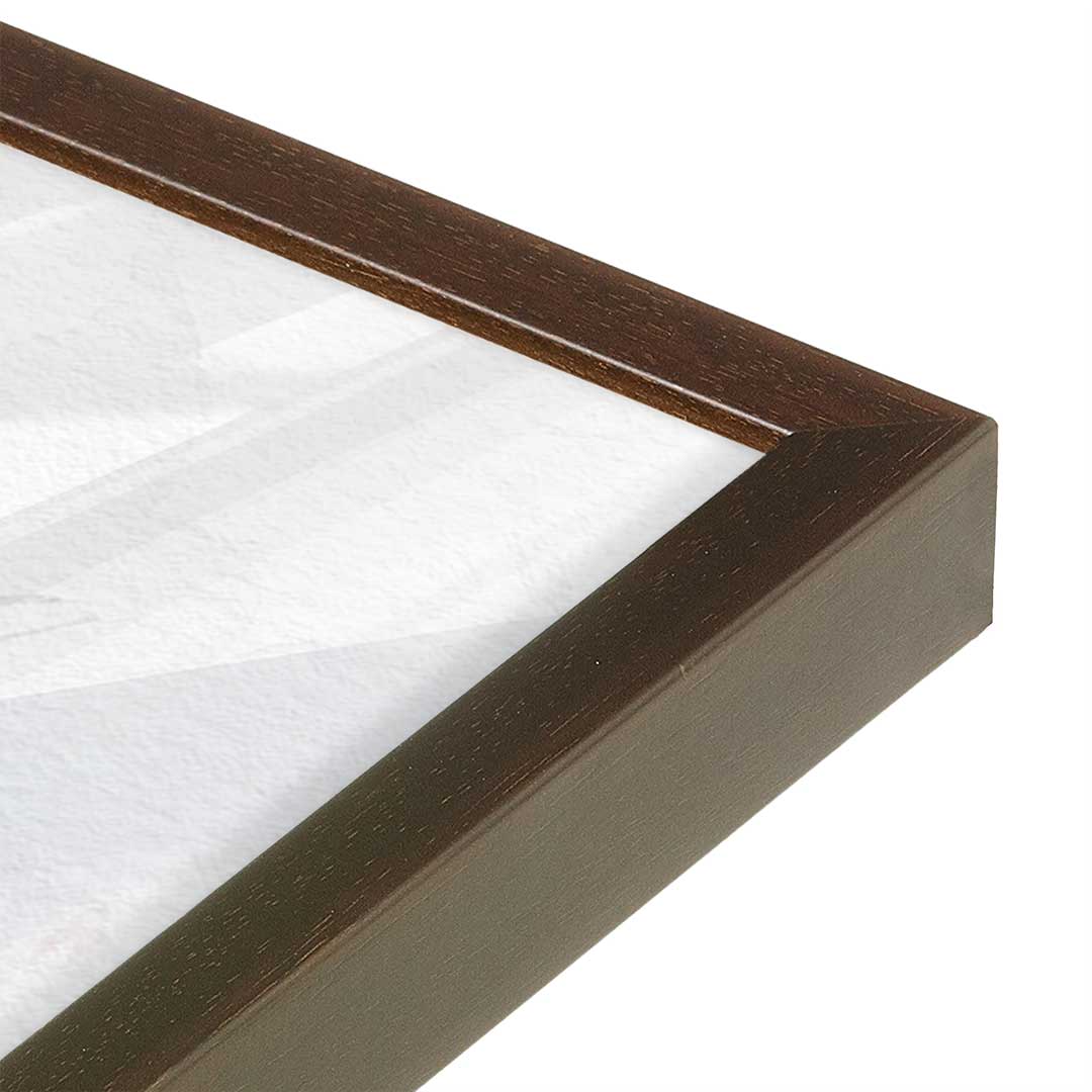 [Color:Brown], Picture of art in a Brown frame at an angle