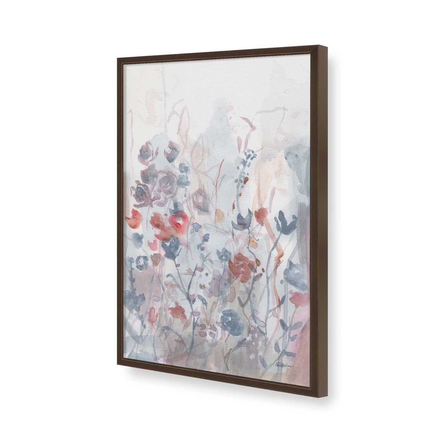 [Color:Brown], Picture of art in a Brown frame of the corner