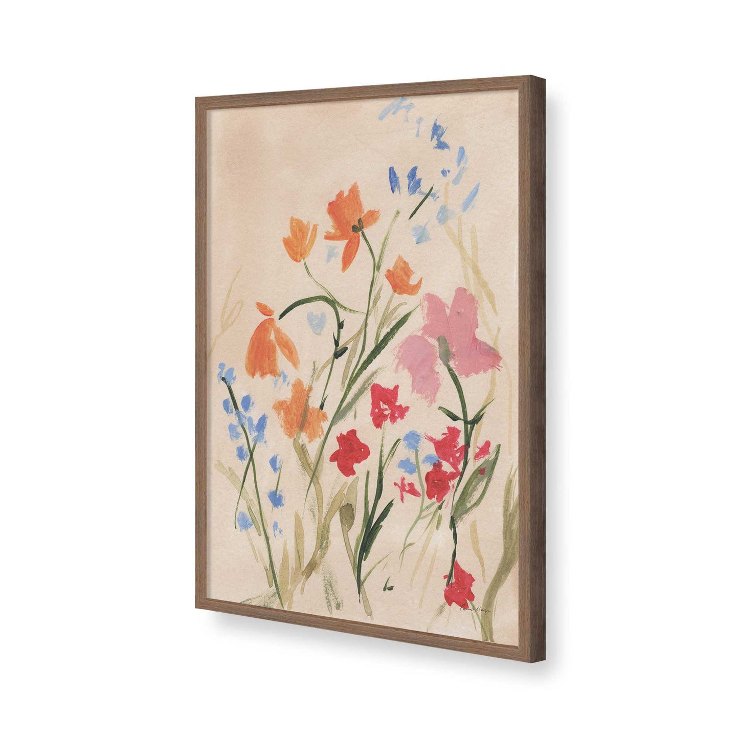 [Color:Walnut], Picture of art in a Walnut frame of the corner