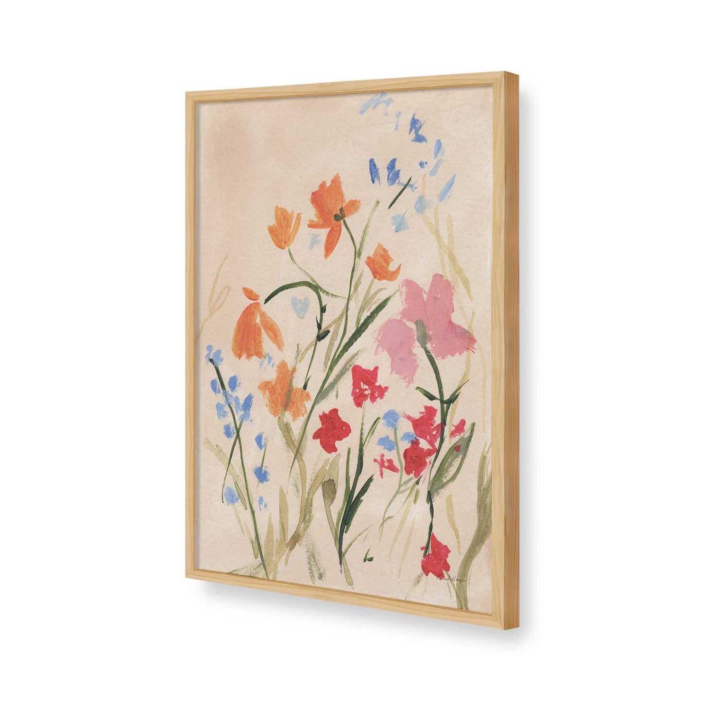 [Color:American Maple], Picture of art in a American Maple frame of the corner