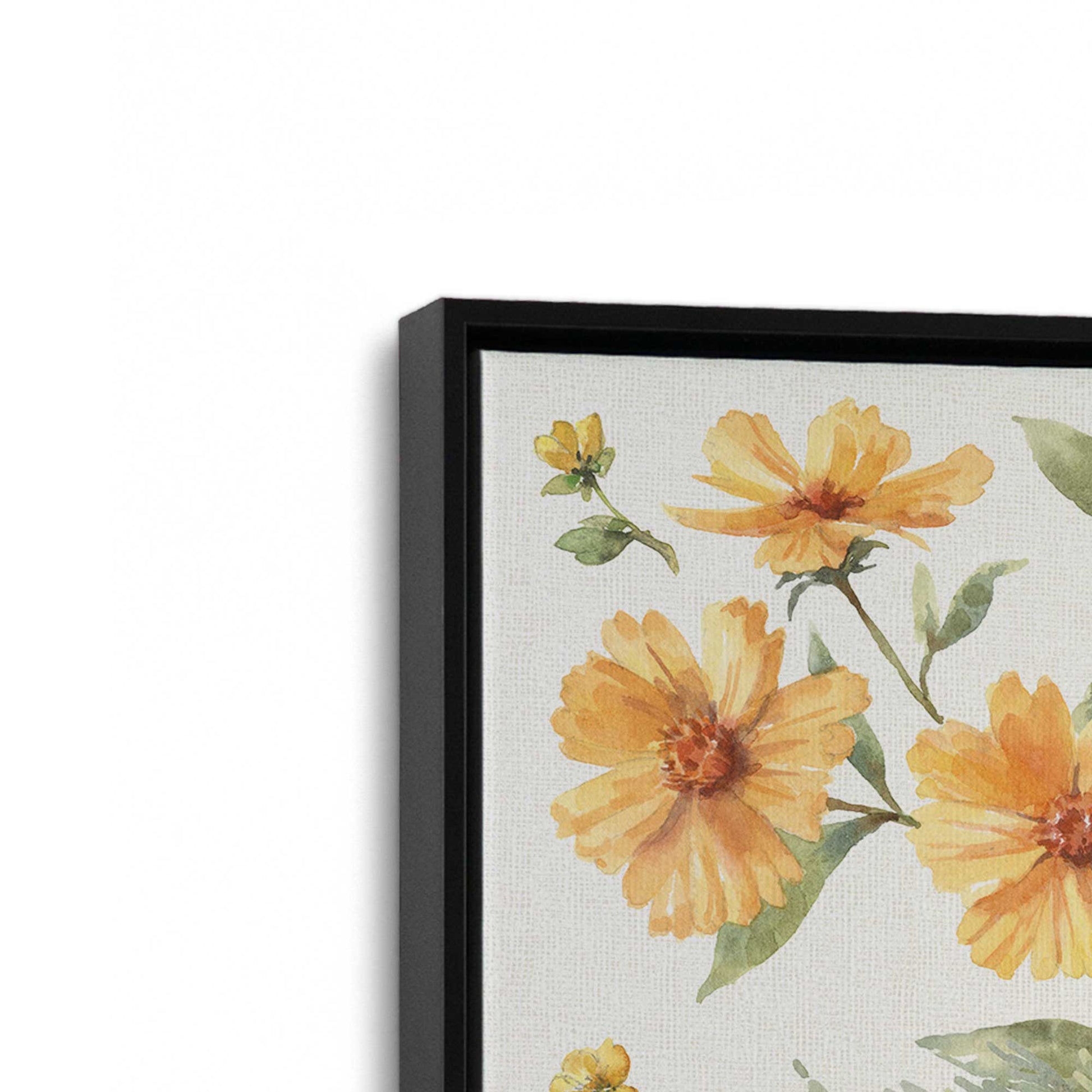 [Color:Satin Black], Picture of art in a Satin Black frame at an angle