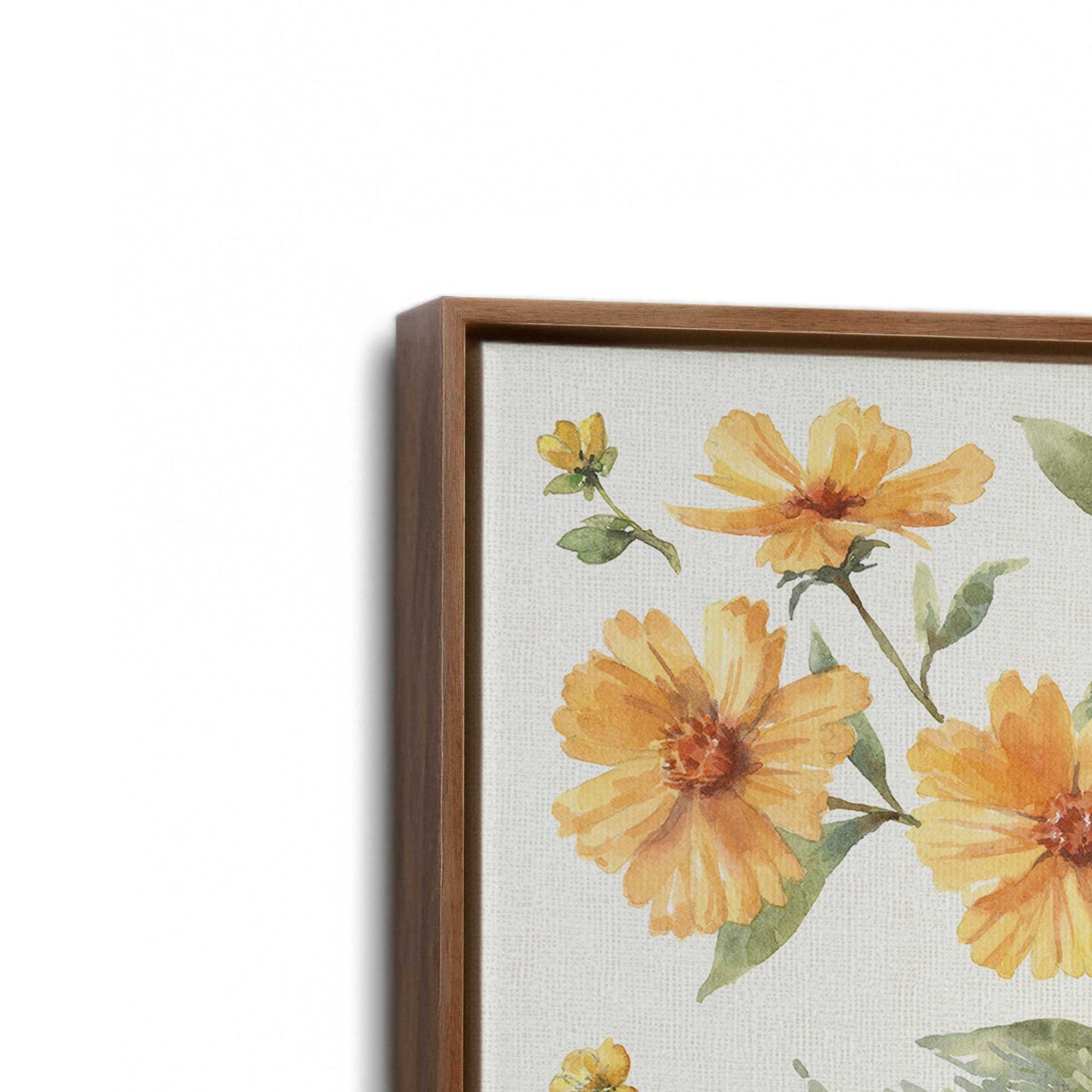 [Color:Walnut], Picture of art in a Walnut frame at an angle