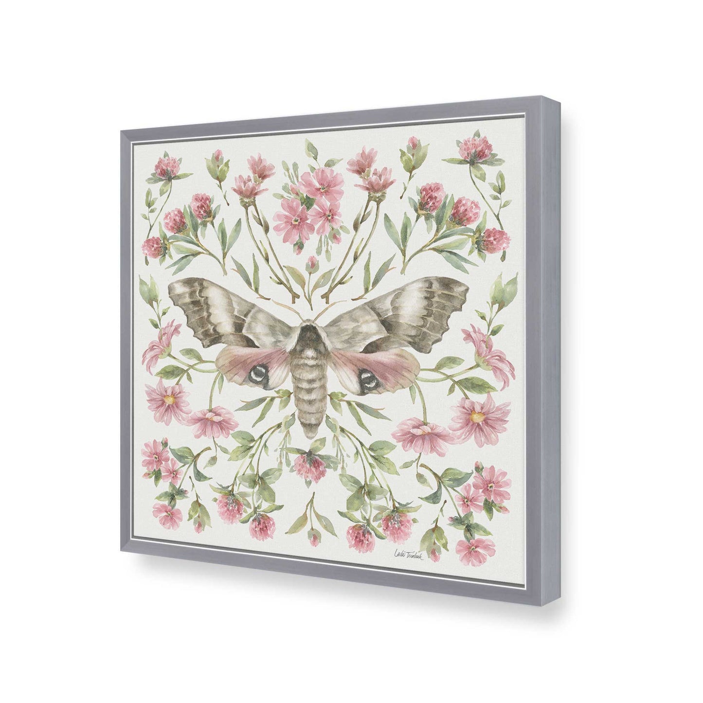 [Color:Polished Chrome], Picture of art in a Polished Chrome frame of the corner
