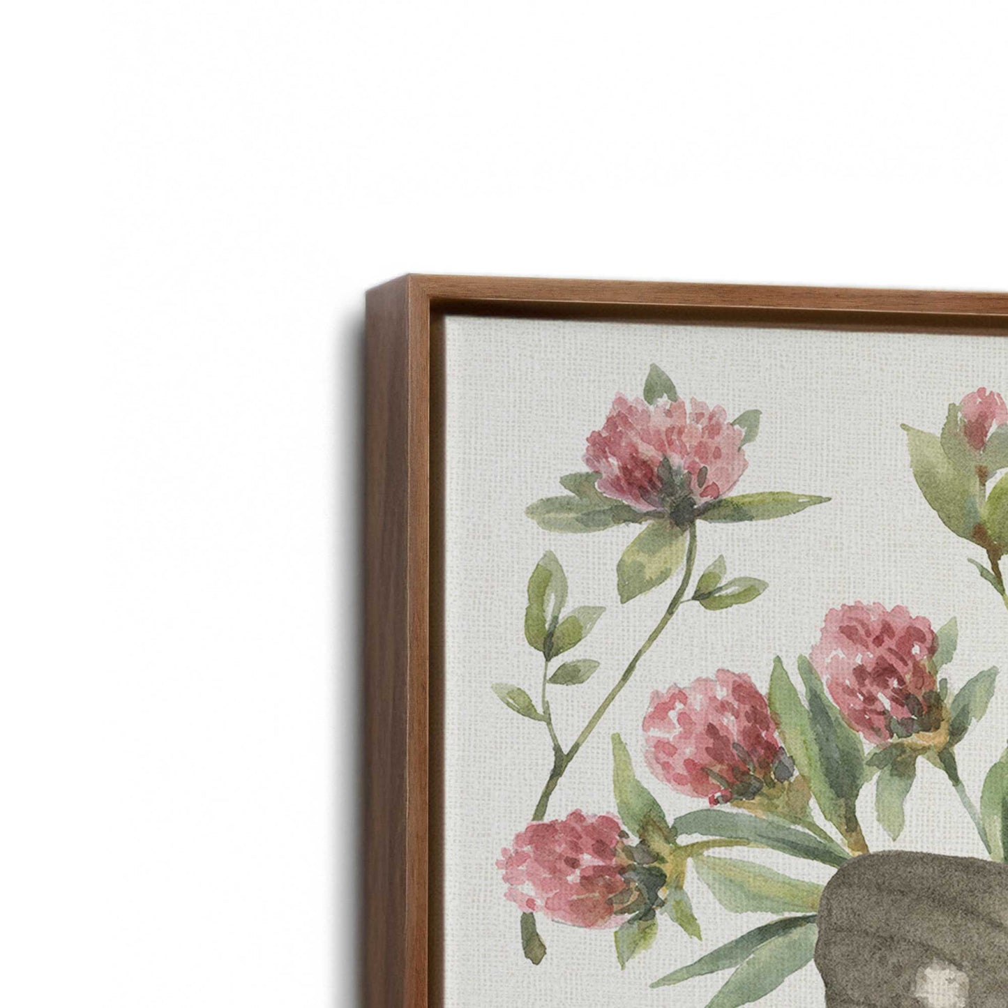 [Color:Walnut], Picture of art in a Walnut frame at an angle
