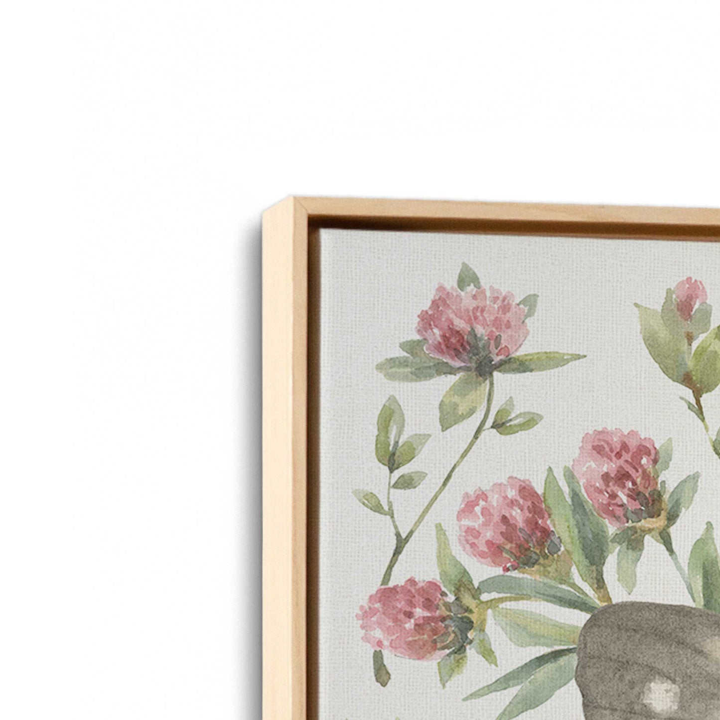 [Color:American Maple], Picture of art in a American Maple frame at an angle