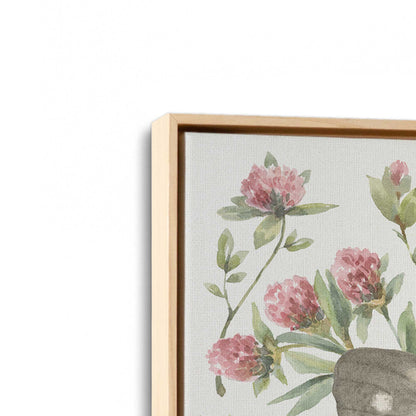 [Color:American Maple], Picture of art in a American Maple frame at an angle