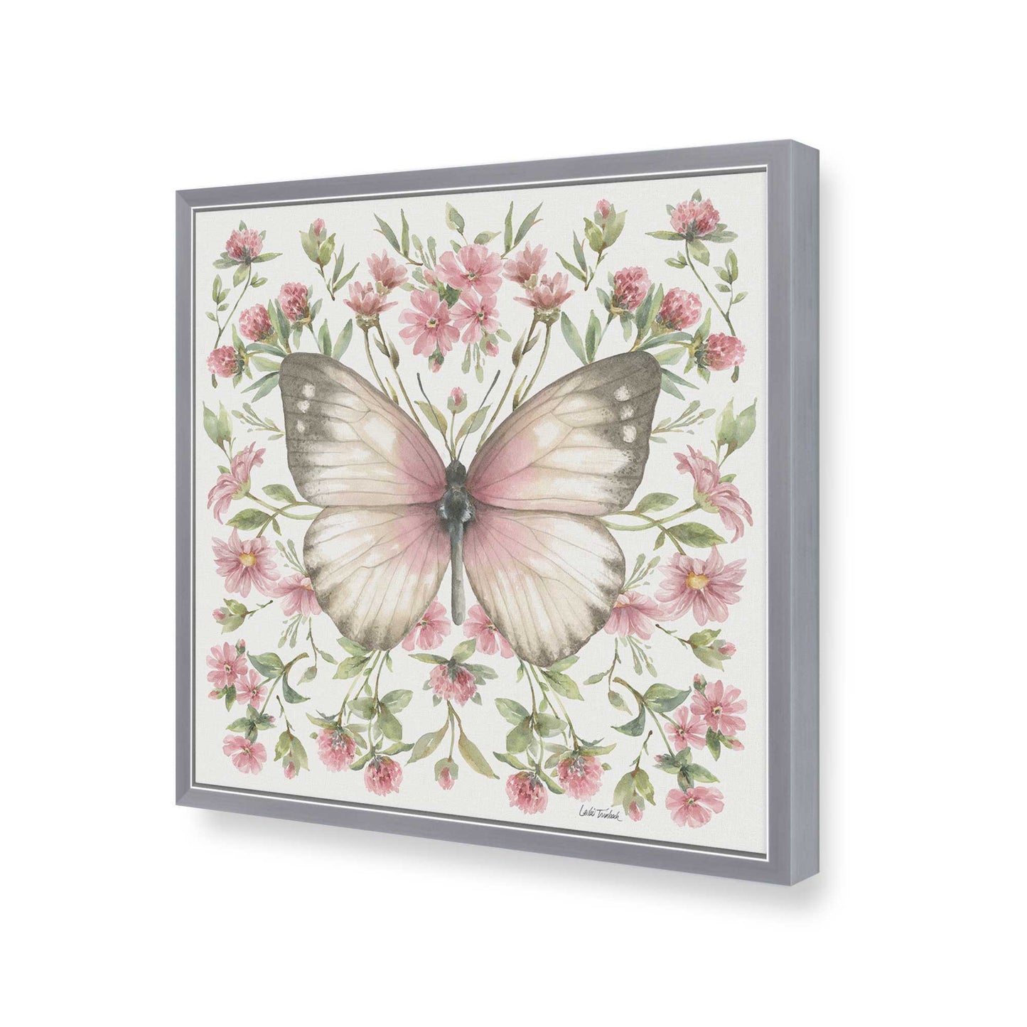 [Color:Polished Chrome], Picture of art in a Polished Chrome frame of the corner