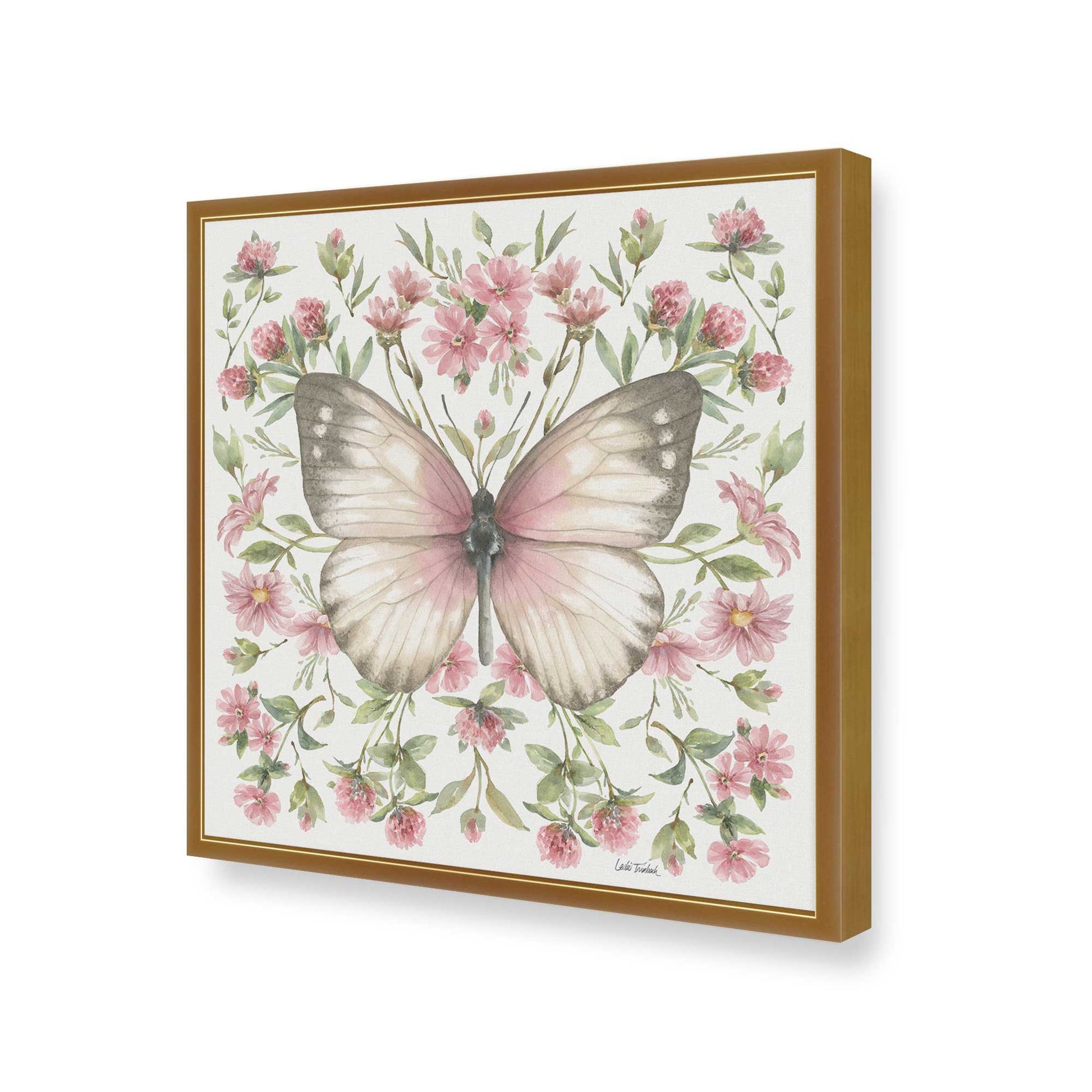 [Color:Polished Gold], Picture of art in a Polished Gold frame of the corner