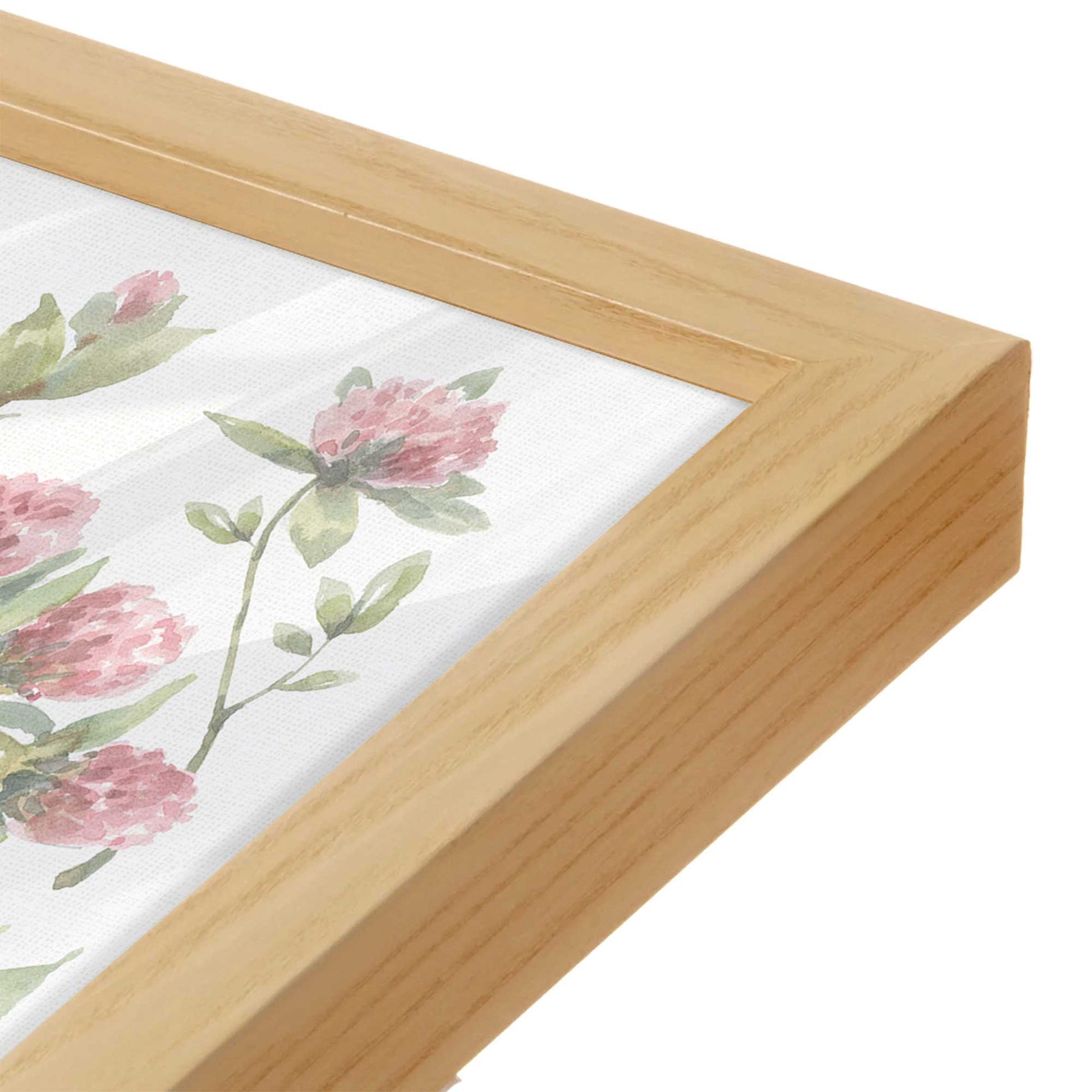 [Color:American Maple], Picture of art in a American Maple frame at an angle
