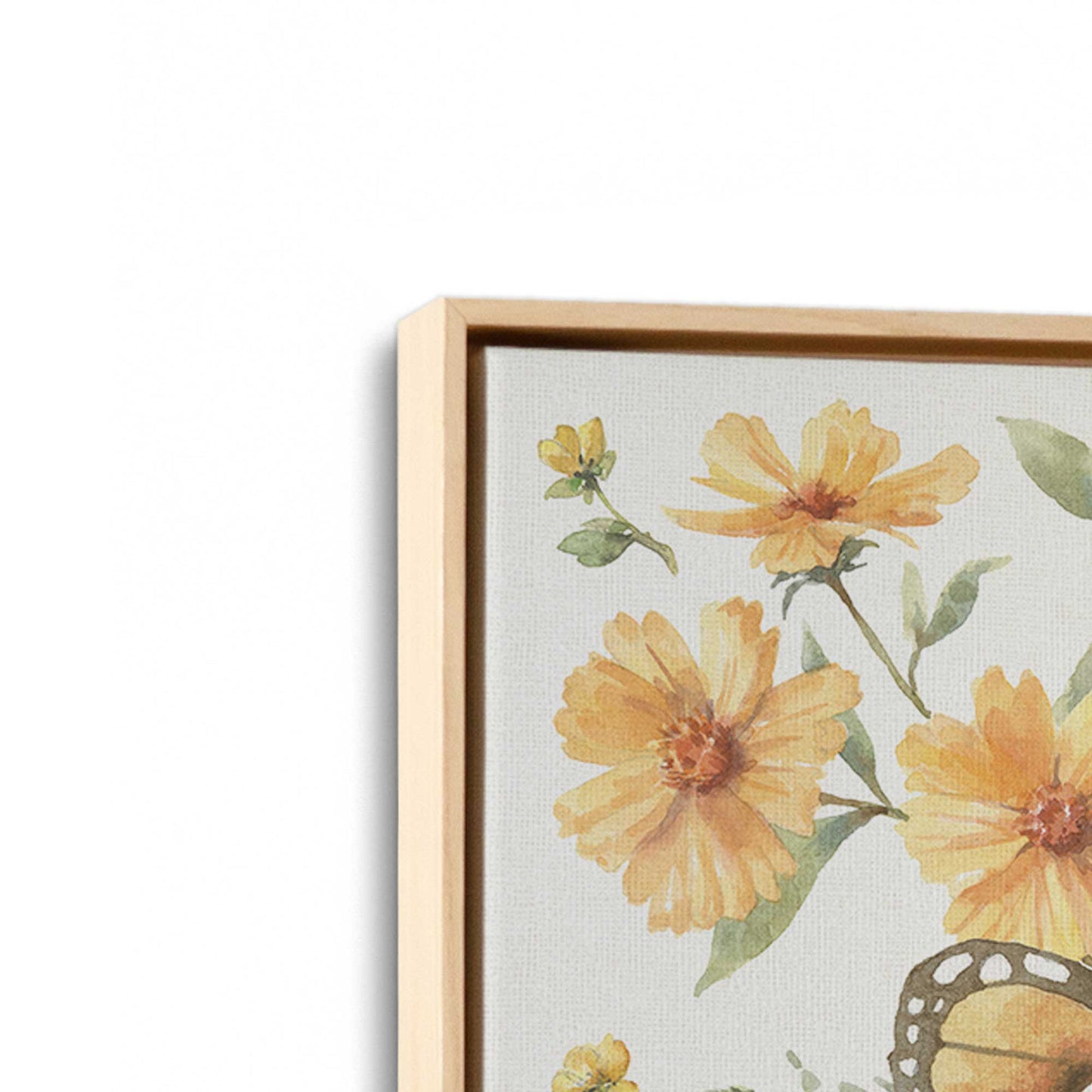 [Color:American Maple], Picture of art in a American Maple frame at an angle