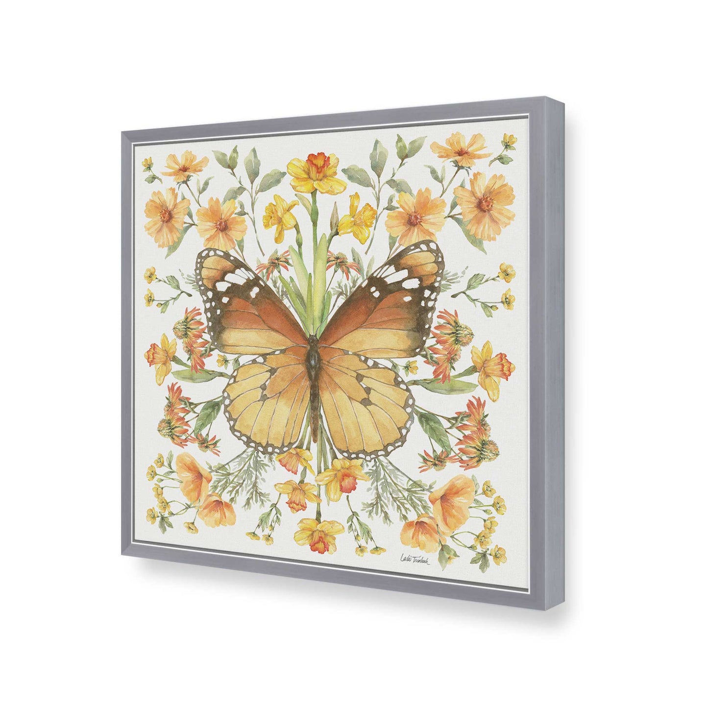 [Color:Polished Chrome], Picture of art in a Polished Chrome frame of the corner