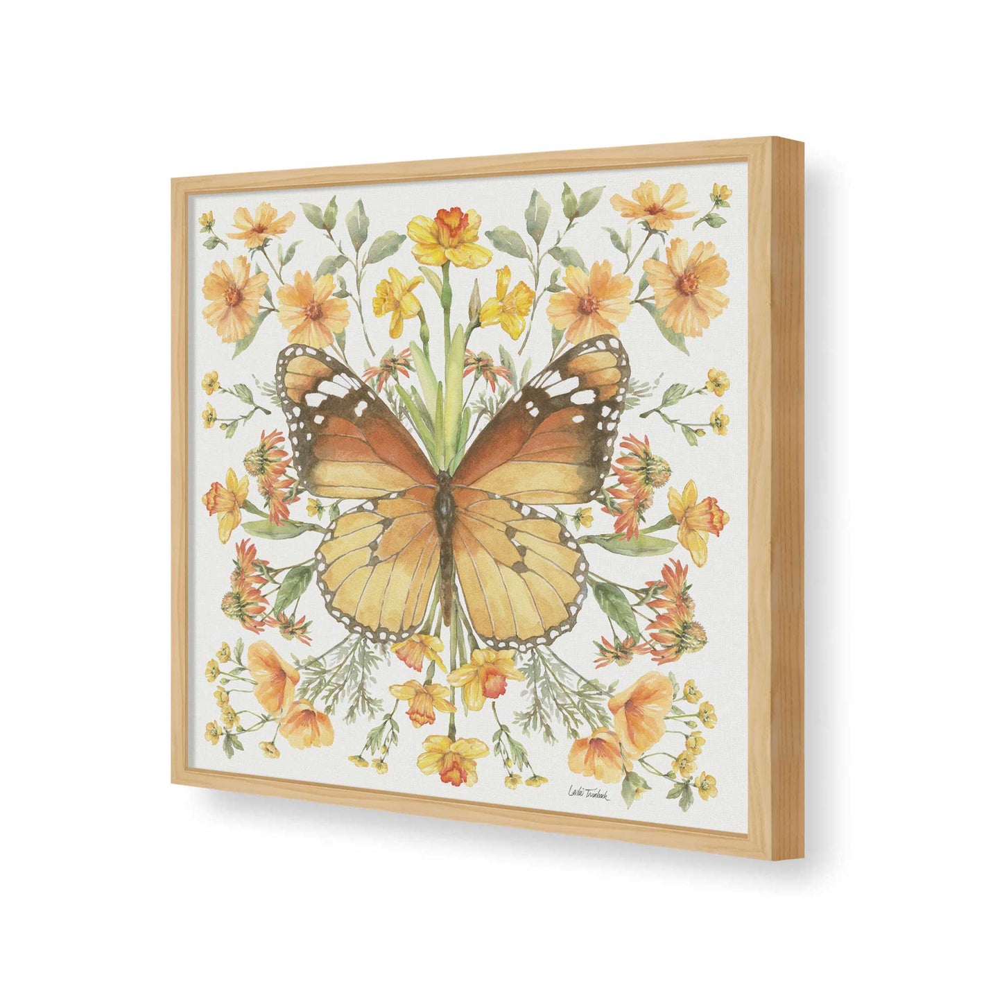 [Color:American Maple], Picture of art in a American Maple frame of the corner