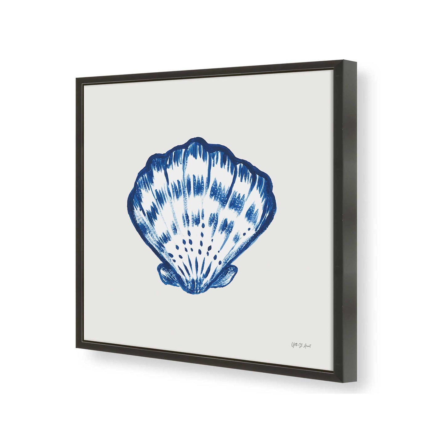 [Color:Satin Black], Picture of art in a Satin Black frame of the corner