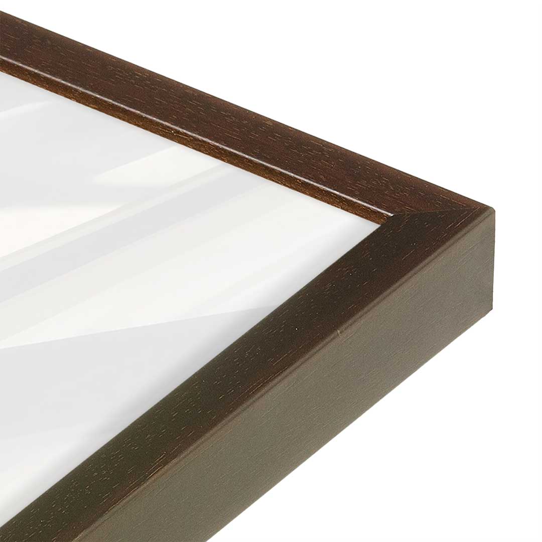 [Color:Espresso], Picture of art in a Espresso frame at an angle