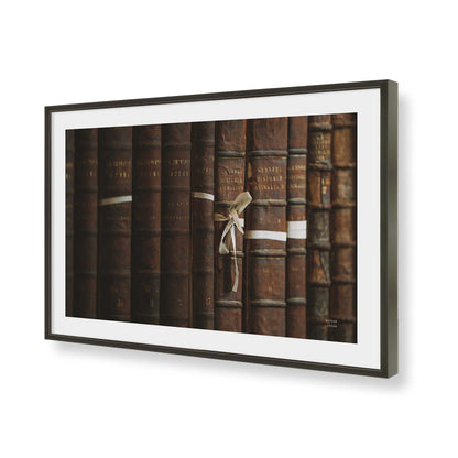 [Color:Satin Black], Picture of art in a Satin Black frame of the corner