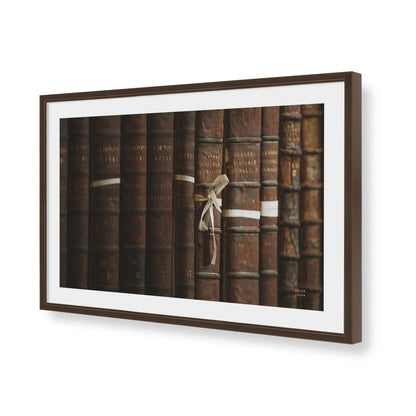 [Color:Brown], Picture of art in a Brown frame of the corner