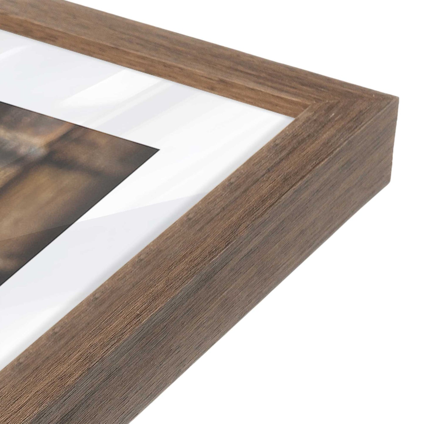 [Color:Walnut], Picture of art in a Walnut frame at an angle