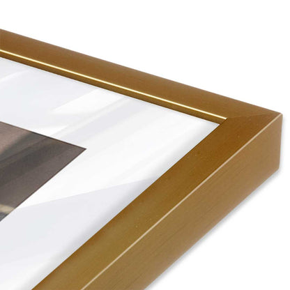 [Color:Polished Gold], Picture of art in a Polished Gold frame at an angle