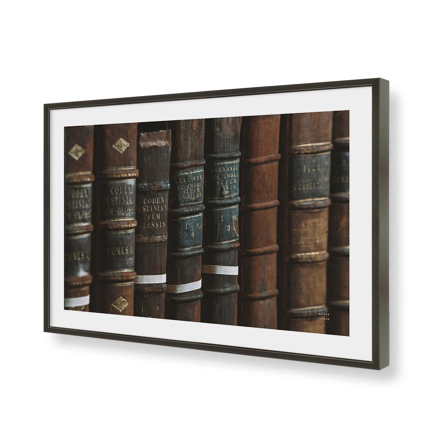 [Color:Satin Black], Picture of art in a Satin Black frame of the corner