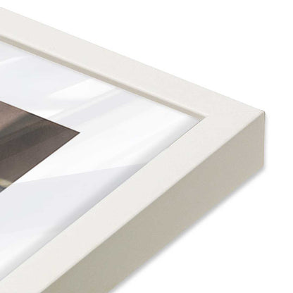 [Color:Opaque White], Picture of art in a Opaque White frame at an angle