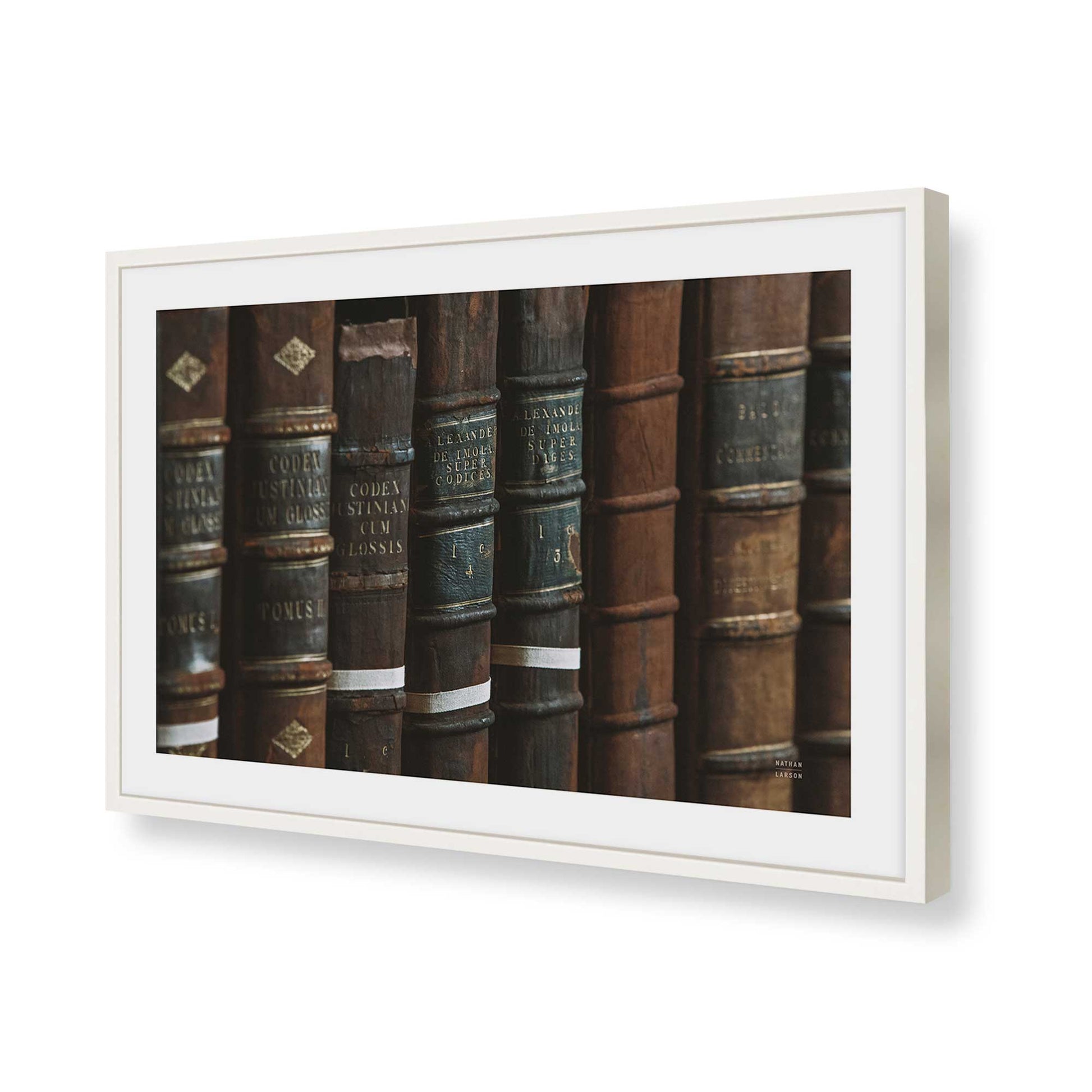 [Color:Opaque White], Picture of art in a Opaque White frame of the corner